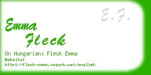 emma fleck business card